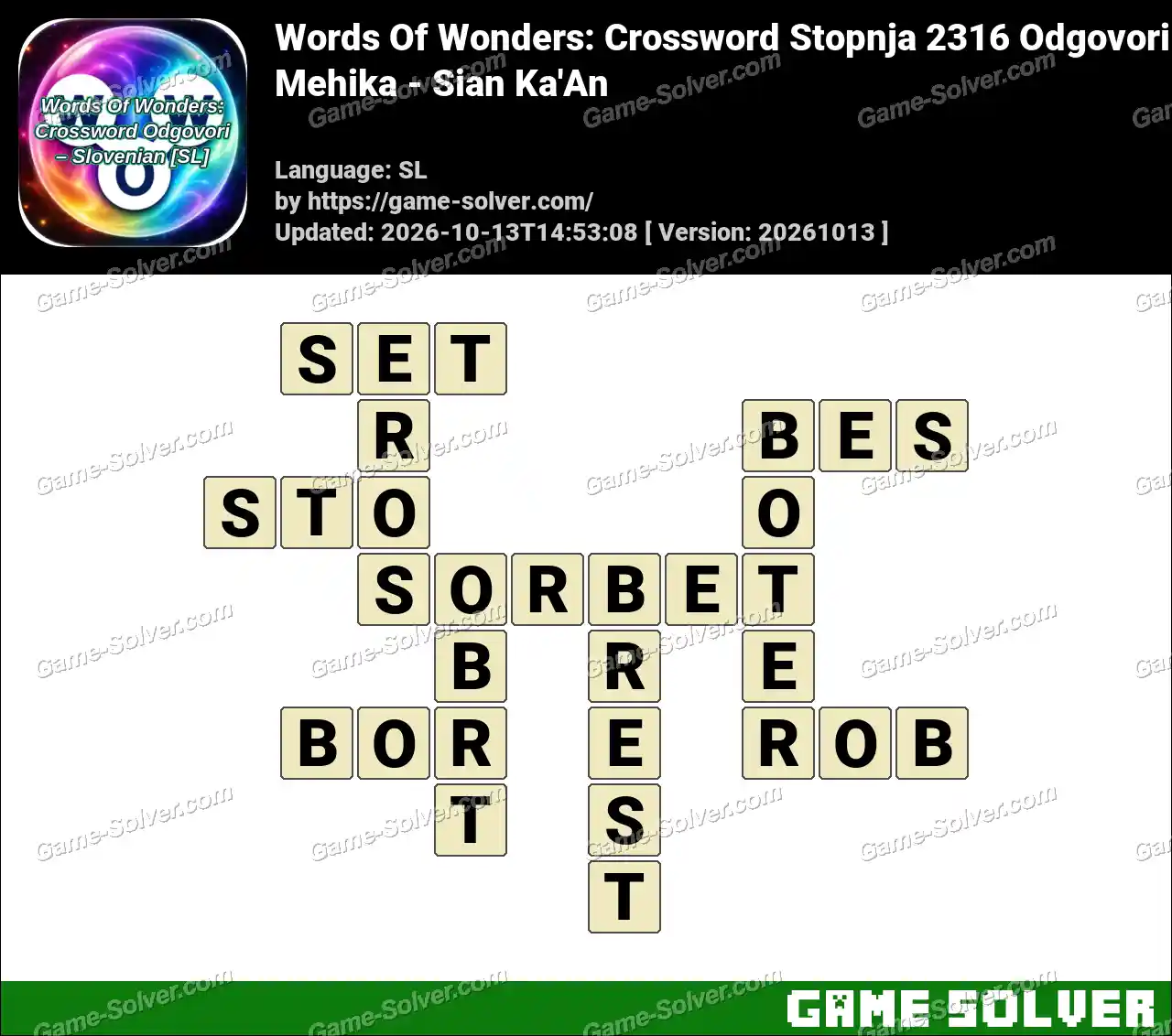 Words Of Wonders: Crossword Stopnja 2316 Odgovori – Mehika – Sian Ka’An
